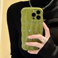 iPhone 13 Pro 3D Lineaarinen Aaltoileva Kotelo - Vihreä