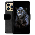 iPhone 13 Pro Max Premium Lompakkokotelo - Musta Pantteri