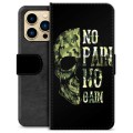 iPhone 13 Pro Max Premium Lompakkokotelo - No Pain, No Gain