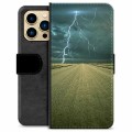 iPhone 13 Pro Max Premium Lompakkokotelo - Myrsky