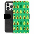 iPhone 13 Pro Premium Lompakkokotelo - Avokado-kuvio
