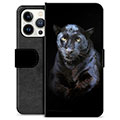 iPhone 13 Pro Premium Lompakkokotelo - Musta Pantteri