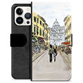 iPhone 13 Pro Premium Lompakkokotelo - Italialainen Katu