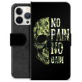 iPhone 13 Pro Premium Lompakkokotelo - No Pain, No Gain