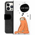 iPhone 13 Pro Premium Lompakkokotelo - Slow Down