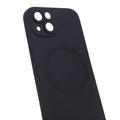 iPhone 13 silikonisuojus, jossa on kamerasuoja - MagSafe-yhteensopiva - musta