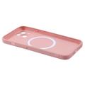 iPhone 13 silikonisuojus, jossa on kamerasuoja - MagSafe-yhteensopiva - vaaleanpunainen