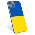 iPhone 13 TPU Kotelo Ukrainan Lippu - Keltainen ja vaaleansininen