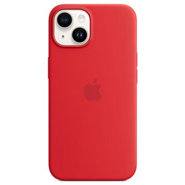 iPhone 14 Apple Silikonikuori MagSafella MPRW3ZM/A (Avoin pakkaus - Erinomainen) - Punainen