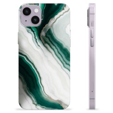 iPhone 14 Plus TPU Suojakuori - Smaragdinen Marmori
