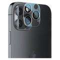 iPhone 14 Pro/14 Pro Max Lippa-kameran objektiivisuoja - 9H - Kirkas / Musta