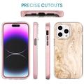 iPhone 14 Pro Ahastyle WE13 360 Suojaushybridikotelo - kultainen marmori
