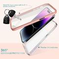 iPhone 14 Pro Ahastyle WE13 360 Suojaushybridikotelo - pastelli marmori