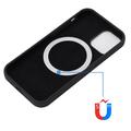 iPhone 14 Pro Nestemäinen Silikoni Suojakuori - MagSafe-yhteensopiva - Musta