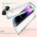iPhone 14 Pro Max Ahastyle WE13 360 Suojaushybridikotelo - sininen marmori