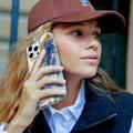 iPhone 14 Pro Max Ahastyle WE13 360 Suojaushybridikotelo - sininen marmori