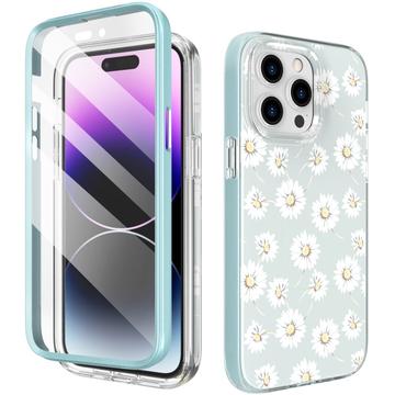 iPhone 14 Pro Max Ahastyle WE13 360 Suojaushybridikotelo - Daisies