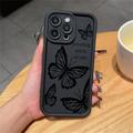 iPhone 14 Pro Max Perhoskuvioinen TPU-kotelo - Musta