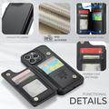 iPhone 14 Pro Max Caseme C22 Kotelo RFID-korttilompakko - Musta