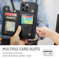 iPhone 14 Pro Max Caseme C22 Kotelo RFID-korttilompakko - Musta
