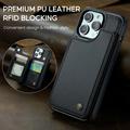 iPhone 14 Pro Max Caseme C22 Kotelo RFID-korttilompakko - Musta