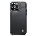 iPhone 14 Pro Max Caseme C22 Kotelo RFID-korttilompakko - Musta