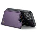 iPhone 14 Pro Max Caseme C22 Kotelo RFID-korttilompakko - Violetti