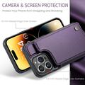 iPhone 14 Pro Max Caseme C22 Kotelo RFID-korttilompakko - Violetti