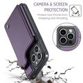 iPhone 14 Pro Max Caseme C22 Kotelo RFID-korttilompakko - Violetti