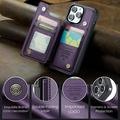 iPhone 14 Pro Max Caseme C22 Kotelo RFID-korttilompakko - Violetti