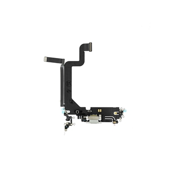 iPhone 14 Pro Max Latausliitin Flex Kaapeli - Hopea