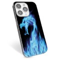 iPhone 14 Pro TPU Suojakuori - Sininen Tulinen Lohikäärme