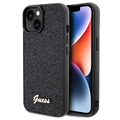 iPhone 15 Guess Disco Metal Script Logo Kotelo - Musta