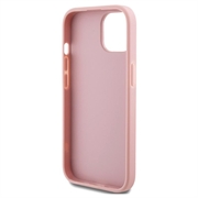 iPhone 15 Guess Fixed Glitter 4G Metal Logo Kotelo - Pinkki