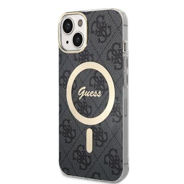 iPhone 15 Guess IML 4G -kotelo - MagSafe-yhteensopiva - Musta