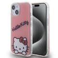 iPhone 15 Hello Kitty IML Daydreaming Kotelo - Vaaleanpunainen