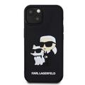 iPhone 15 Karl Lagerfeld 3D kumi Karl & Choupette NFT Case - Musta