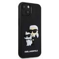 iPhone 15 Karl Lagerfeld 3D kumi Karl & Choupette NFT Case - Musta
