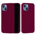 iPhone 15 Liquid Silicone Suojakuori - Viininpunainen