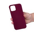 iPhone 15 Liquid Silicone Suojakuori - Viininpunainen