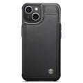 iPhone 15 Plus Caseme C22 Kotelo RFID-korttilompakko - Musta