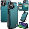 iPhone 15 Plus Caseme C22 Kotelo RFID-korttilompakko - vihreä