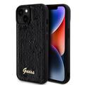 iPhone 15 Plus Guess Sequin Script Logo Kotelo - Musta