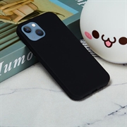 iPhone 15 Plus Liquid Silicone Suojakuori - Musta