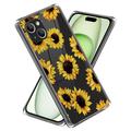 iPhone 15 Plus Tyylikäs Sarjan Erittäin Ohut TPU-kotelo - Auringonkukat