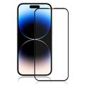 iPhone 15 Pro Mocolo Full Size Panssarilasi - 9H - Musta Reuna