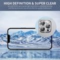 iPhone 15 Pro/15 Pro Max Hat Prince Glitter Kameralinssin Panssarilasi - 9H - Musta