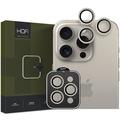 iPhone 15 Pro/15 Pro Max Hofi Camring Pro+ Kameran Linssisuoja - Titaani / Musta Reuna