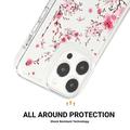 iPhone 15 Pro Fashion TPU Kotelo - Vaaleanpunaiset kukat