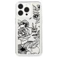 iPhone 15 Pro Fashion TPU Kotelo - Ruusun ääriviivat